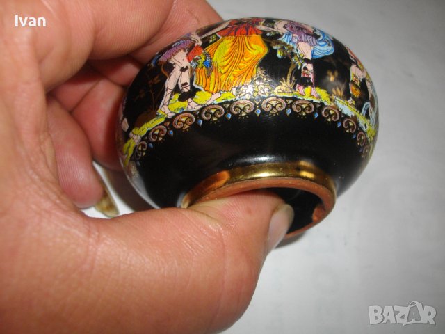 Малък Ръчно Рисуван Свещник-Керамика с Глазура-Гръцка Митология, снимка 16 - Други - 39821582