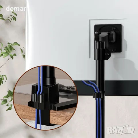 Ултрашироко рамо за монитор 27-57'' -Алуминий, VESA75/100/200 мм,Черен, снимка 8 - Други стоки за дома - 47936703