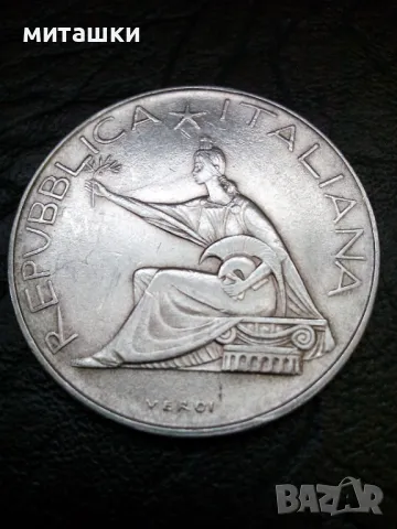 500 лири 1961 година Италия сребро, снимка 5 - Нумизматика и бонистика - 50036656