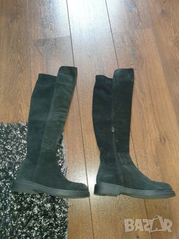 Ботуши ест.кожа/велур, снимка 3 - Дамски ботуши - 30537687