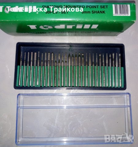  DIAMOND MOUNTED POINT SET - комплект за шлайфане, снимка 3 - Други инструменти - 36886203