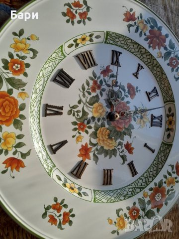 Красив кухненски порцеланов часовник чиния-Junghans, снимка 7 - Колекции - 44395465