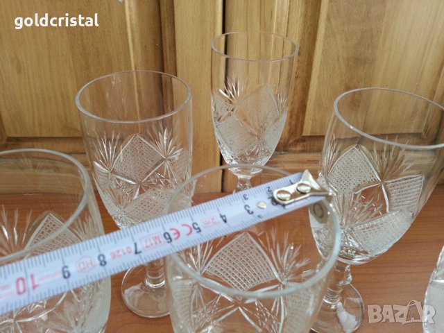 Кристални чаши , снимка 4 - Антикварни и старинни предмети - 37412163
