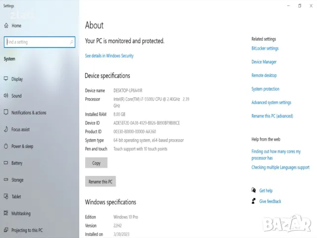 Таблет и Лаптоп 2в1 Lenovo S3 Yoga 14 Yoga i7-5500U /RAM 8GB/SSD 256GB / лицензиран Windows 10 Pro, снимка 12 - Лаптопи за работа - 49492477