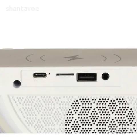 Smart лампа с безжично зарядно за телефон с Bluetooth колонка и будилник, снимка 5 - Настолни лампи - 49368432