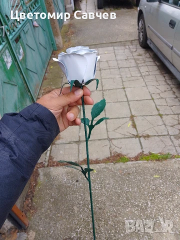 Метална роза ръчно направена ПРОМО, снимка 8 - Декорация за дома - 48201811