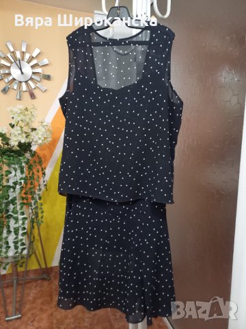 Костюм на фирмата „Еми – Соня Колева“ Размер L, ХL. Немачкаема коприна. В 3 части., снимка 2 - Костюми - 40522691