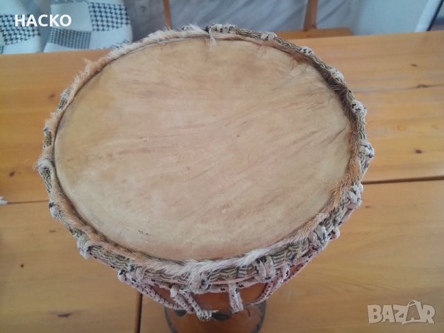 ПРОМО ЦЕНА АФРИКАНСА Таранбука от Тиково Дърво и Кожа с Калъв 100% Автетична, снимка 7 - Ударни инструменти - 40785505