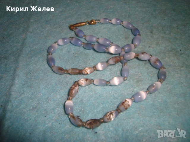 СТАРО ГЕРДАНЧЕ КОТЕШКО ОКО СКЪПОЦЕННО АРТ ДЕКО КОЛИЕ ВИНТИДЖ ОГЪРЛИЦА 27025, снимка 6 - Антикварни и старинни предмети - 35011180