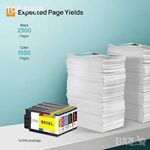 Нов Комплект 5 броя тонер касети мастило офис принтер Officejet Pro, снимка 4 - Друга електроника - 49203212