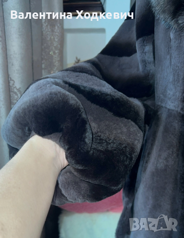 Голяма отстъпка Шикозно палто от бобър с норка , снимка 5 - Палта, манта - 44596428