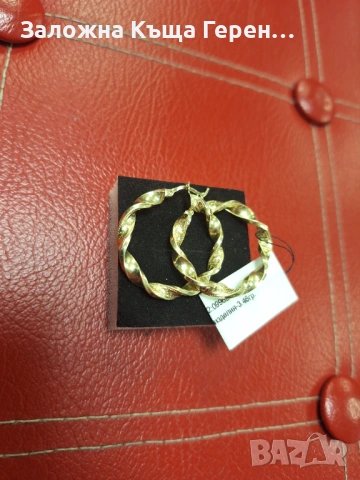 Златни обеци 3,46гр.14к, снимка 2 - Обеци - 53323592