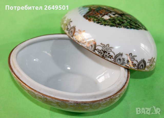 Френски Порцелан Яйце Кутия Limoges porcelain, снимка 4 - Колекции - 34080686