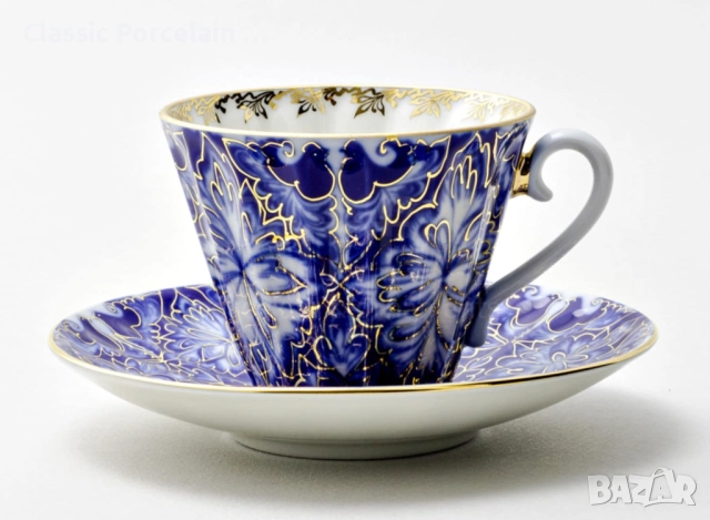 ЛФЗ   Чайна чаша с чинийка „Тетреви“, снимка 6 - Сервизи - 52801758