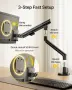 Стойка за монитор monTEK с USB хъб, за екрани 43,2–101,6 см, снимка 6