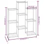 vidaXL Стойка за цветя, 83x25x100 см, черна, желязо, снимка 6