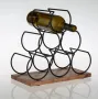 Поставка за Вино, Стойка бутилки, Метална, 6 места, 30x16.5x29см , снимка 1