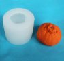 3D Мандарина Портокал силиконов молд форма калъп фондан шоколад гипс свещ, снимка 1