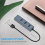 USB 3.0 хъб, TechRise 3-портов USB хъб за данни с 10/100/1000Mbps Gigabit Ethernet адаптер, снимка 6