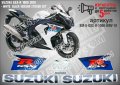 SUZUKI GSX-R 1000 2010 - WHITE  BLACK VERSION STICKER SET  SM-S-GSX-R-1000-WBV-10, снимка 1 - Аксесоари и консумативи - 42500484