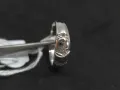 Пръстен бяло злато 750, диаманти. Размер 17мм., снимка 8