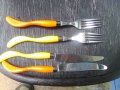 Две вилици и два ножа френски неръждаема стомана, снимка 5