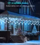 Външни коледни лампички Icicle със снежинки,10.7 м,240LED,дистанционно, снимка 4