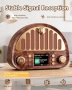 Винтидж DAB+/FM цифрово радио с Bluetooth, ретро преносимо, 3000mAh, снимка 3