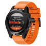 Силиконова каишка GARMIN Fenix 6, 6X, Pro, Solar оранжев цвят, снимка 1 - Каишки за часовници - 35580071