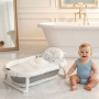 Сгъваема бебешка вана с термометър и възглавница., снимка 10