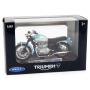 1:18 Метални мотори: 2002 TRIUMPH BONNEVILLE T100 - Welly, снимка 5