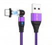 Магнитен USB кабел 180°-360° за зареждане на телефони micro USB, Type C, 8-pin, магнитно замагнитно, снимка 4