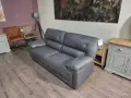 Сив кожен диван тройка, снимка 8