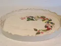 ретро дървен поднос изрисуван с рози  21/3, снимка 1