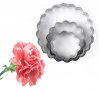 3 бр кръг кръга къдрави за направа на цвете Карамфил метални резци форми сладки фондан резец форма, снимка 1 - Форми - 30129414