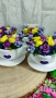 Сладурски чашки с нежни цветлета в лилаво и жълто!, снимка 11