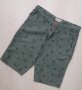СТРАХОТНИ памучни зелени къси панталонки на сини звездички за възраст 13-14год., снимка 1 - Детски къси панталони - 29486958