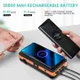 Соларен панел Соларна батерия преносимо слънчево зарядно устройство 26800 mAh бързо зареждане PD 18w, снимка 4