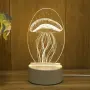 Холограмна 3D LED нощна лампа, 4W, 220V , снимка 1