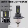 LED крушки H4 200W с вграден вентилатор LED – T122-H4, снимка 4