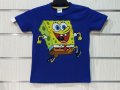 Нова детска синя тениска с дигитален печат Спондж боб, SpongeBob, снимка 2