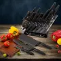 Комплект кухненски ножове 17 части със стойка и ножица – неръждаема стомана, снимка 4