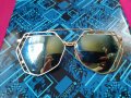 Дамски Златисти очила с зелено-сини стъкла, снимка 1 - Слънчеви и диоптрични очила - 36904331