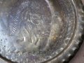 бронзова ръчно гравирана чиния за стена - отлична, снимка 5