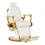 Бръснарски стол Francesco Gold - бял