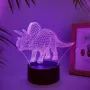 Холограмна 3D LED лампа-Трицератопс,RGB Седемцветен Интелигентен Контрол,USB, снимка 5