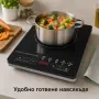 Преносим индукционен котлон 2000W, 5 режима, сензорно управление, LED дисплей и таймер, снимка 2