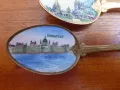 Сувенирни лъжички 3 бр с емайл Будапеща 1970 г, снимка 2