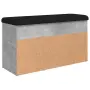 vidaXL Пейка за обувки, бетонно сив, 82x32x45,5 см, инженерно дърво, снимка 8