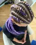🎉Боксьорски Плитки🍀 Box braids Детски прически Опашки Бохо Туистъри Ариел Къдрици Афро Канекалон , снимка 5